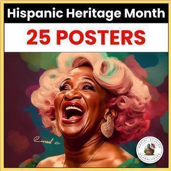 Preview of Hispanic Heritage Month Posters for Bulletin Board