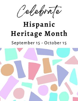 Preview of Hispanic Heritage Month  - Printable Sign