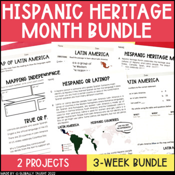 Preview of Hispanic Heritage Month Project Bundle - Hispanic Heritage Month Activities