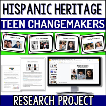 Preview of Hispanic Heritage Month Project | Hispanic Heritage Month Research Activity