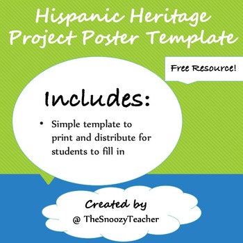 Preview of Hispanic Heritage Month Project Poster Template