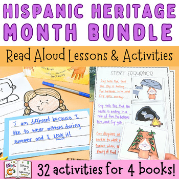 Preview of Hispanic Heritage Month Read Alouds Lesson Plan and Activities BUNDLE