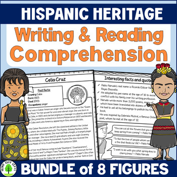 Preview of Hispanic Heritage Month Reading Comprehension BUNDLE