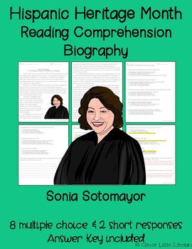 Preview of Sonia Sotomayor Biography & Reading Comprehension Questions