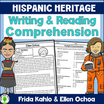 Preview of Hispanic Heritage Month Reading Comprehension {Frida Kahlo & Ellen Ochoa}