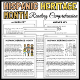 Hispanic Heritage Month Reading Comprehension Passages and
