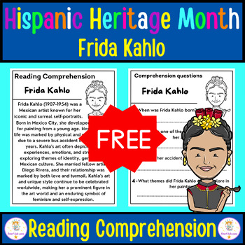 Preview of Hispanic Heritage Month Reading Comprehension: The Activity of Frida Kahlo