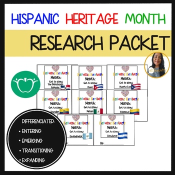 Preview of Hispanic Heritage Month Research Packet