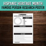 Hispanic Heritage Month Research Poster | Famous Person Bi