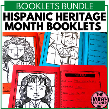 Preview of Hispanic Heritage Month Activities Research Project Booklets Bundle