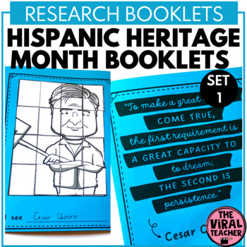 Preview of Hispanic Heritage Month Activities Research Project Booklets set 1