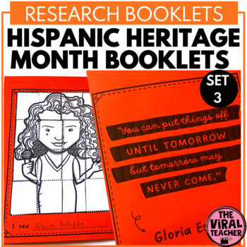 Preview of Hispanic Heritage Month Activities Research Project Booklets set 3