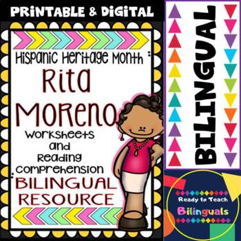 Preview of Hispanic Heritage Month - Rita Moreno - Worksheets and Readings (Bilingual)