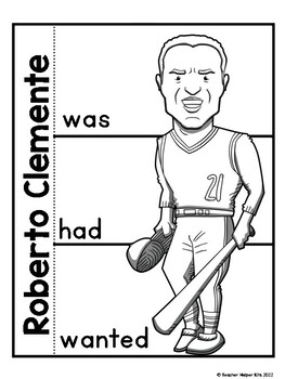 Roberto Clemente Coloring Page