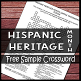Hispanic Heritage Month Sampler Crossword Puzzle
