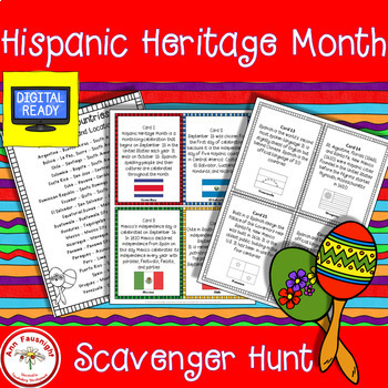 Preview of Hispanic Heritage Month Scavenger Hunt
