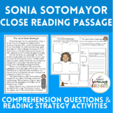 Hispanic Heritage Month Sonia Sotomayor Close Reading Pass