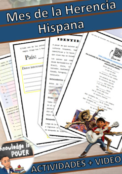 Preview of Hispanic Heritage Month Spanish | Herencia Hispana |  Activities + Videos + Song