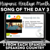 Hispanic Heritage Month Spanish Music Google Slides #3 - 1 from each country
