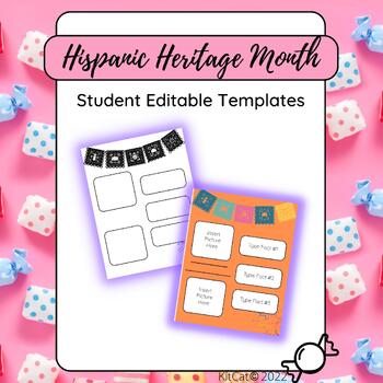 Preview of Hispanic Heritage Month Student Templates | Editable