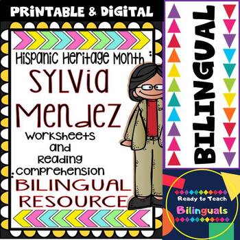 Preview of Hispanic Heritage Month - Sylvia Mendez - Worksheets and Readings (Bilingual)