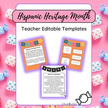 Preview of Hispanic Heritage Month Teacher Template