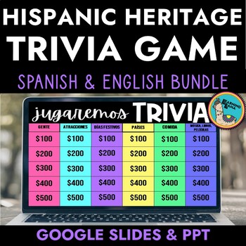 Preview of Hispanic Heritage Month Trivia Game Bundle