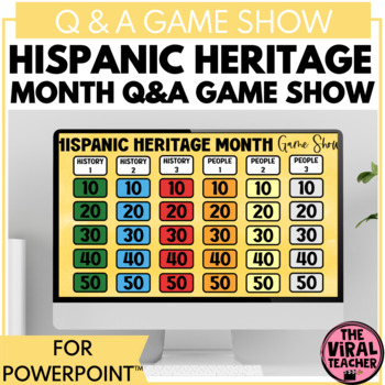 Preview of Hispanic Heritage Month Trivia Questions and Answers PowerPoint™ Game Show