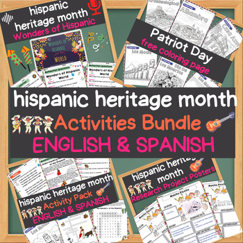 Preview of Hispanic Heritage Month Wonders of Spanish Speaking Countries Activities Bundle