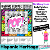 Hispanic Heritage Month Word Search Puzzle : Coloring Work