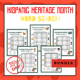 Hispanic Heritage Month Word Search Puzzles Bundle 