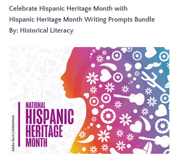 Preview of Hispanic Heritage Month Writing Prompts Bundle