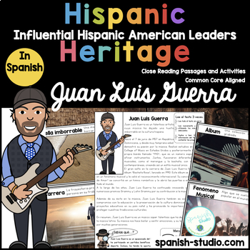 Preview of Hispanic Heritage Month in Spanish - Juan Luis Guerra