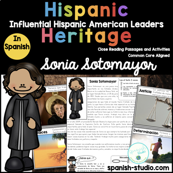 Preview of Hispanic Heritage Month in Spanish - Sonia Sotomayor
