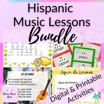 Preview of Hispanic Heritage Music Lessons for Elementary Music Digital + Printable