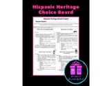 Hispanic Heritage: Project Choice Board (Differentiated In