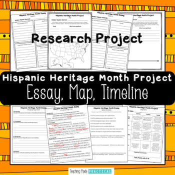 Preview of Hispanic Heritage Month Project - Research, Essay / Report Writing & Activities