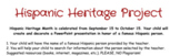Hispanic Heritage Project/Proyecto de Herencia Hispana