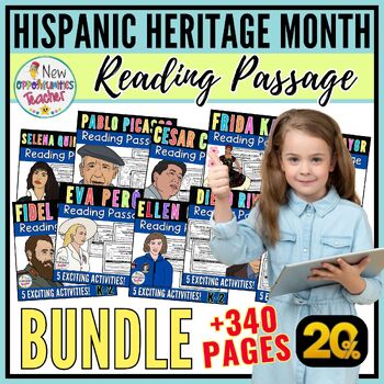 Preview of Hispanic Heritage Reading Comprehension Bundle: Celebrating Influential Hispanic