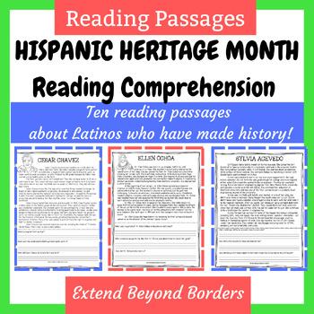Preview of Hispanic Heritage Reading Passages