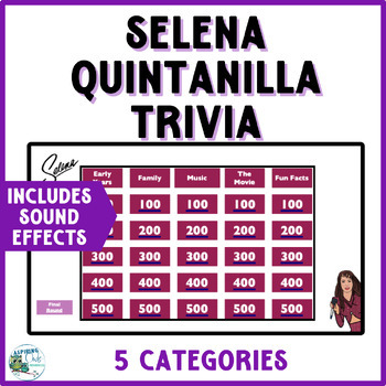 Preview of Hispanic Heritage Selena Quintanilla Trivia Game Show Powerpoint Activity