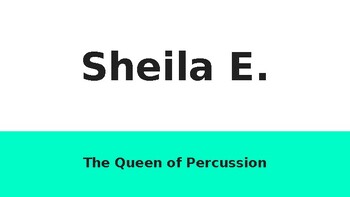 Preview of Hispanic Heritage, Sheila E, Percussion, Female Musician, Lesson