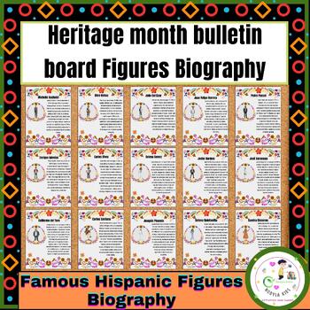 Preview of Hispanic Heritage month bulletin board Famous Hispanic Figures Biography