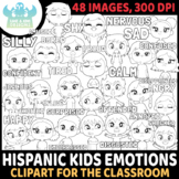 Hispanic Kids Emotions Digital Stamps (Lime and Kiwi Designs)
