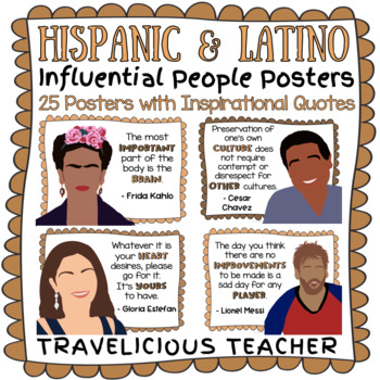 Preview of Hispanic & Latino Heritage Month Posters | Influential People & Quotes