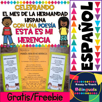 Preview of Hispanic/Latinx Heritage Month - Poetry/Poesía - Esta es mi Herencia - FREEBIE