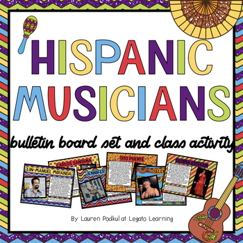Preview of Hispanic Music Bulletin Board Posters - Great for Hispanic Heritage Month!
