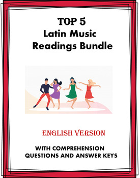 Preview of Hispanic Music Reading Bundle: 5 Readings @30% off! (English Version)