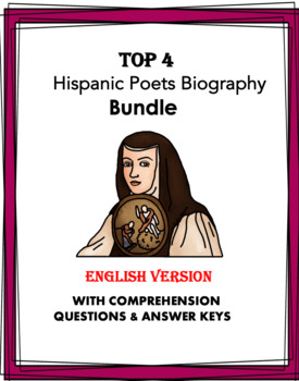 Preview of Hispanic Poets Biography Bundle: TOP 4 @30% off! (English Version)