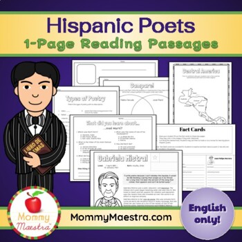 Preview of Hispanic Poets: One-Page Reading Passages